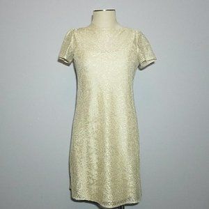 Last Chance - Muse sparkly gold lace dress 6 B159